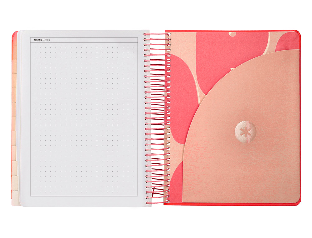 AGENDA ESCOLAR ANTARTIK 25-26 ESPIRAL PLANS NARANJA DIA PAGINA A5 BILINGE PAPEL FSC 80 GR