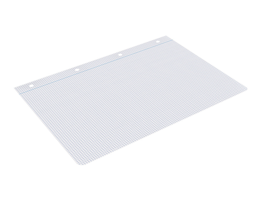 RECAMBIO LIDERPAPEL DIN A4 100 HOJAS 75 GR CUADRO 3 MM CON MARGEN 4 TALADROS
