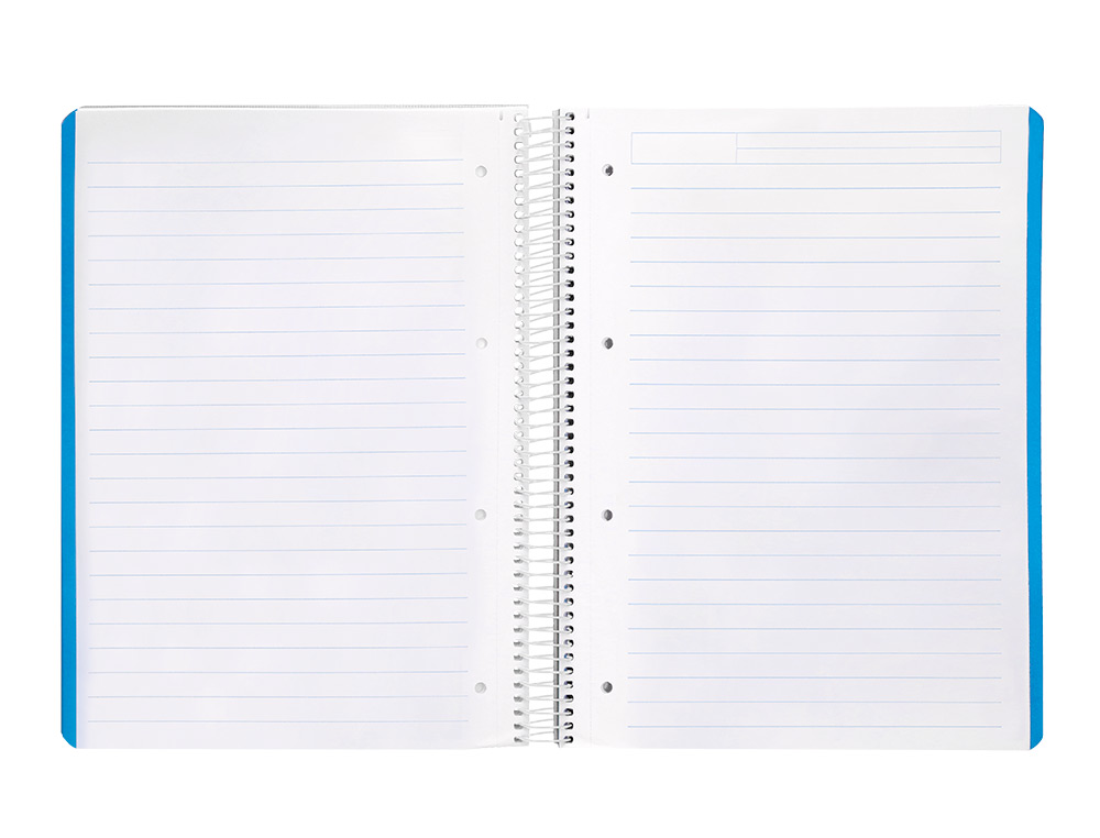 CUADERNO ESPIRAL LIDERPAPEL A4 MICRO WITTY TAPA DURA 120H 90GR HORIZONTAL 8MM 5 BANDAS 4 TALADROS COLORES SURTIDOS