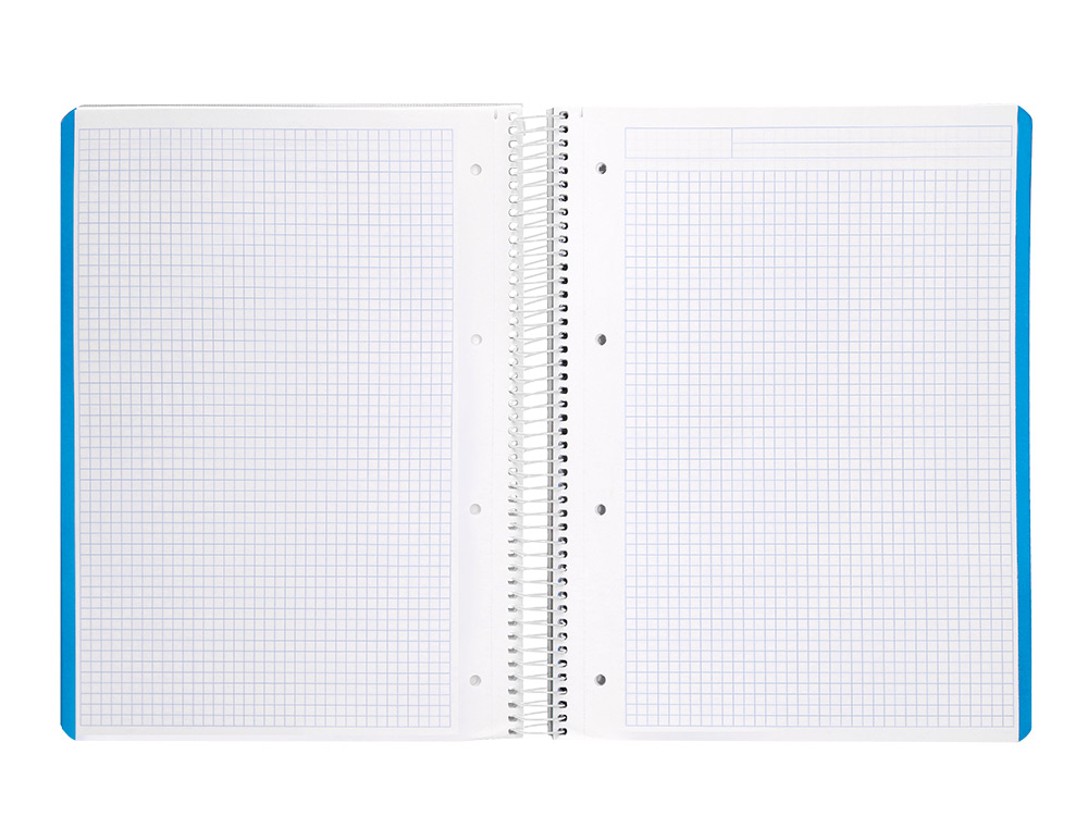 CUADERNO ESPIRAL LIDERPAPEL A5 MICRO WITTY TAPA DURA 120H 90GR CUADRO 5MM 5 BANDAS 6 TALADROS COLORES SURTIDOS