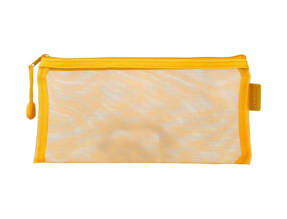 BOLSA ZIPPER BAG LIDERPAPEL POLIESTER TRANSPIRABLE MULTIUSOS TICKET 230X115 MM AMARILLO