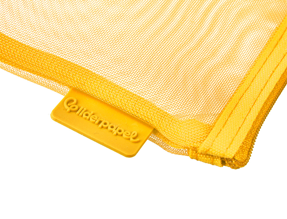 BOLSA ZIPPER BAG LIDERPAPEL POLIESTER TRANSPIRABLE MULTIUSOS TICKET 230X115 MM AMARILLO