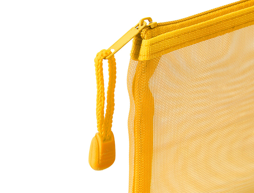 BOLSA ZIPPER BAG LIDERPAPEL POLIESTER TRANSPIRABLE MULTIUSOS TICKET 230X115 MM AMARILLO