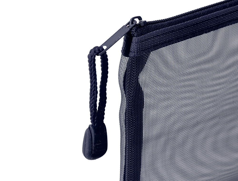 BOLSA ZIPPER BAG LIDERPAPEL POLIESTER TRANSPIRABLE MULTIUSOS DIN A6 AZUL MARINO