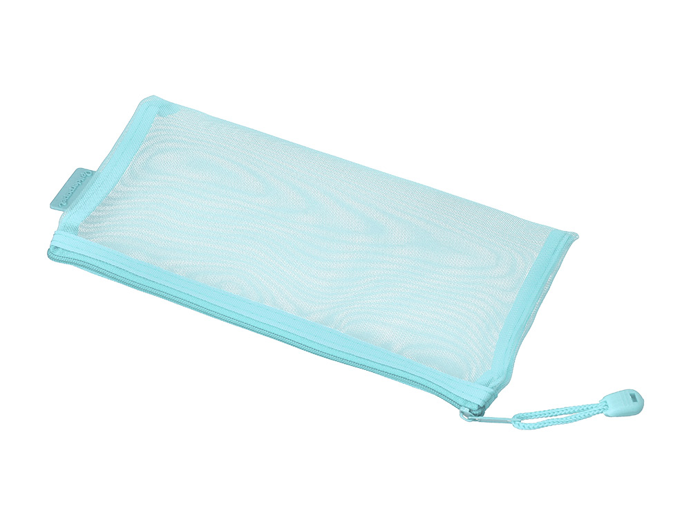 BOLSA ZIPPER BAG LIDERPAPEL POLIESTER TRANSPIRABLE MULTIUSOS TICKET 230X115 MM AZUL PASTEL