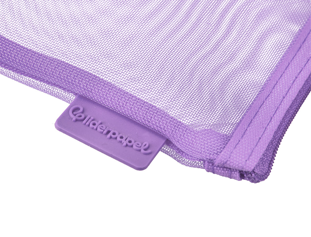 BOLSA ZIPPER BAG LIDERPAPEL POLIESTER TRANSPIRABLE MULTIUSOS DIN A5 MORADO PASTEL