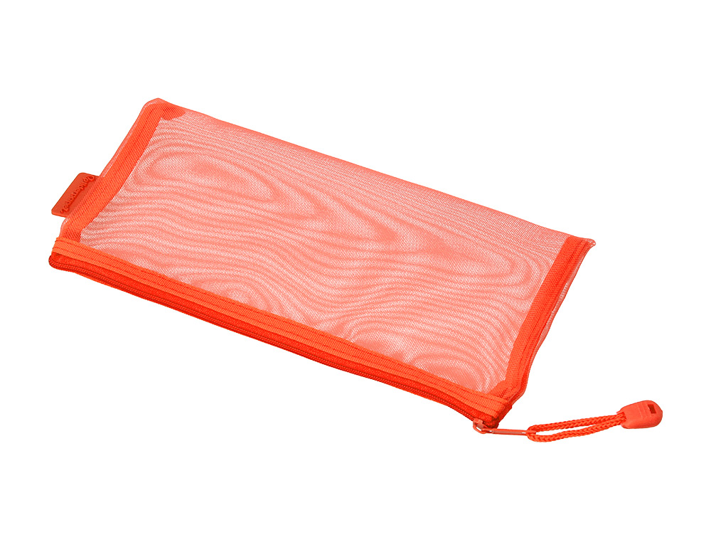 BOLSA ZIPPER BAG LIDERPAPEL POLIESTER TRANSPIRABLE MULTIUSOS TICKET 230X115 MM NARANJA