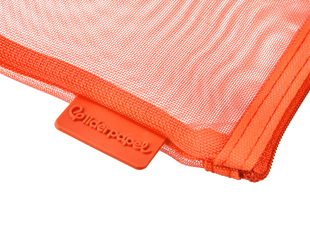 BOLSA ZIPPER BAG LIDERPAPEL POLIESTER TRANSPIRABLE MULTIUSOS TICKET 230X115 MM NARANJA