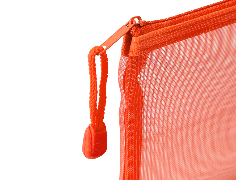 BOLSA ZIPPER BAG LIDERPAPEL POLIESTER TRANSPIRABLE MULTIUSOS TICKET 230X115 MM NARANJA