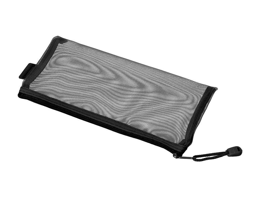 BOLSA ZIPPER BAG LIDERPAPEL POLIESTER TRANSPIRABLE MULTIUSOS TICKET 230X115 MM NEGRO