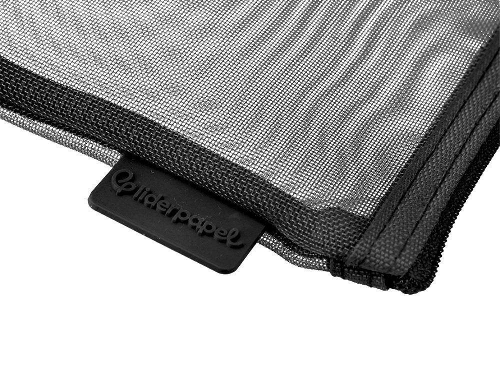 BOLSA ZIPPER BAG LIDERPAPEL POLIESTER TRANSPIRABLE MULTIUSOS TICKET 230X115 MM NEGRO