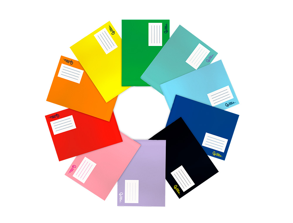 LIBRETA LIDERPAPEL SMART A5 PLUS 32H 75GR APAISADO CUADRO 4 MM CON MARGEN COLORES SURTIDOS