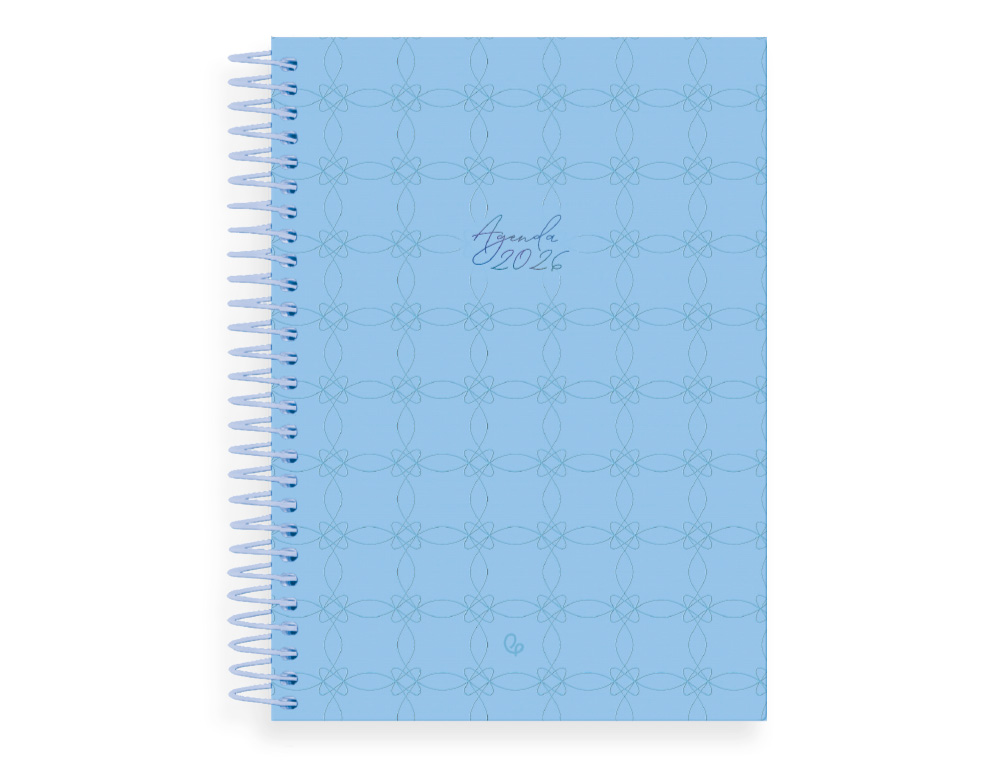 AGENDA ESPIRAL LIDERPAPEL PERISSA A4 2026 DIA PAGINA AZUL PAPEL 80 GR FSC