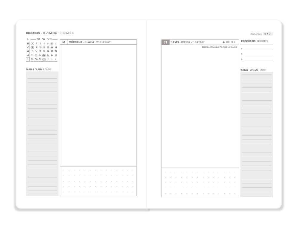 AGENDA ESPIRAL ANTARTIK ESSENTIALS A5+ 2026 DA PGINAMORADO PAPEL 80G FSC