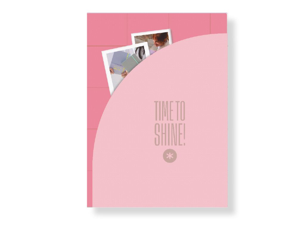 AGENDA ENCUADERNADA ANTARTIK TIME TO SHINE A5+ 2026 DA PGINA GRIS PAPEL 80G FSC