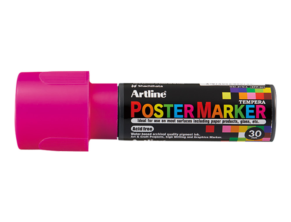 ROTULADOR ARTLINE POSTER MARKER EPP-30 PUNTA RECTANGULAR 30 MM COLOR ROSA FLUOR