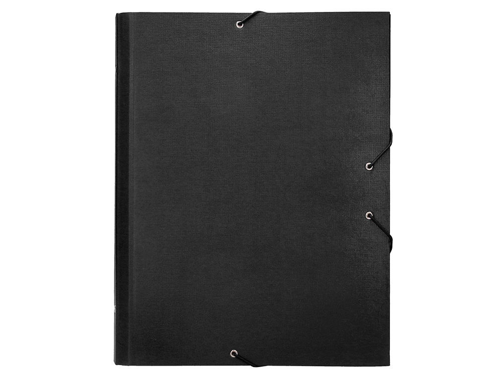 CARPETA CLASIFICADORA LIDERPAPEL 12 DEPARTAMENTOS FOLIO PROLONGADO CARTON FORRADO NEGRA