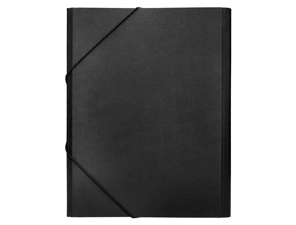 CARPETA CLASIFICADORA LIDERPAPEL 12 DEPARTAMENTOS FOLIO PROLONGADO CARTON FORRADO NEGRA