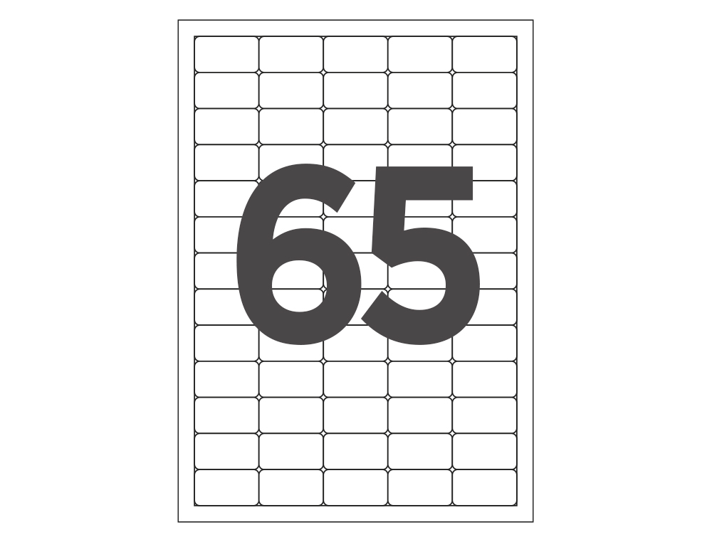 ETIQUETA ADHESIVA Q-CONNECT KF01581 TAMAO 38,1X21,2MM FOTOCOPIADORA LASER INK-JET CAJA CON 100 HOJAS DIN A4