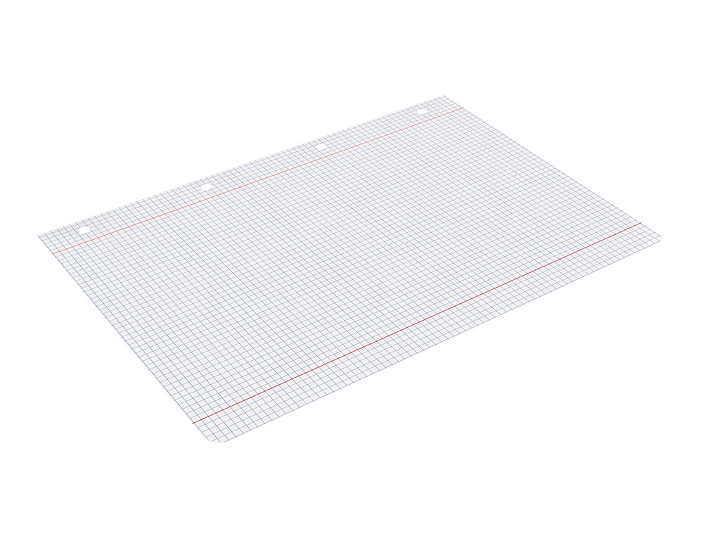 RECAMBIO LIDERPAPEL A4 100 HOJAS 100GR CUADRO 5MM CON DOBLE MARGEN 4 TALADROS