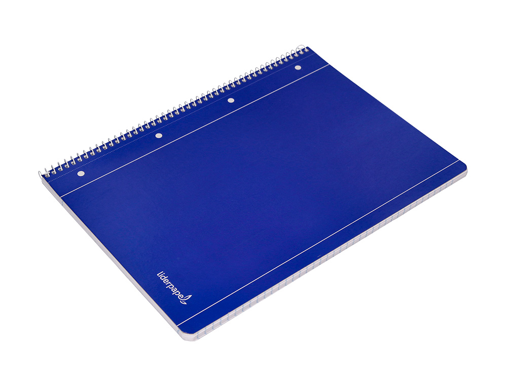 CUADERNO ESPIRAL LIDERPAPEL A4 MICRO SERIE AZUL TAPA BLANDA 80H 75GR LISO CON MARGEN 4 TALADROS AZUL