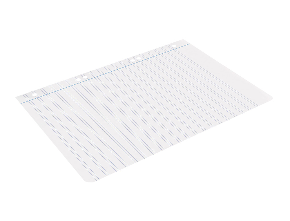 RECAMBIO LIDERPAPEL CUARTO 100 HOJAS 60GR PAUTA 4 3.5MM CON MARGEN 6 TALADROS