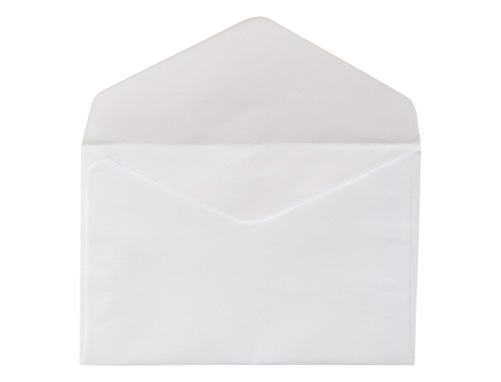 SOBRE LIDERPAPEL N.0 BLANCO TARJETA DE VISITA 70X105MM ENGOMADO CAJA DE 100 UNIDADES