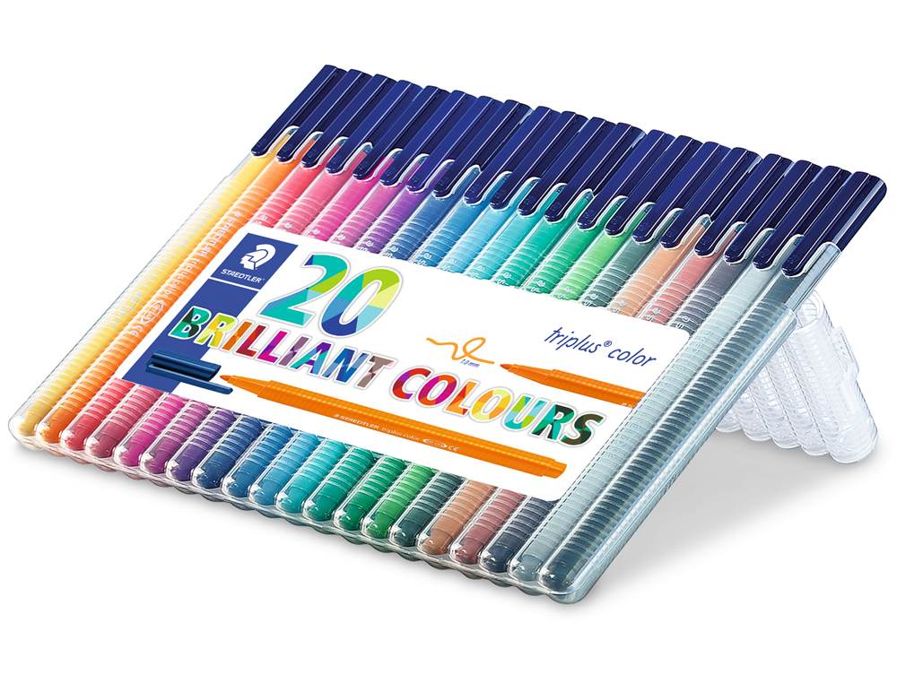 ROTULADOR STAEDTLER TRIPLUS COLOR 323 ESTUCHE DE 20 UNIDADES COLORES SURTIDOS (14+6 GRATIS)
