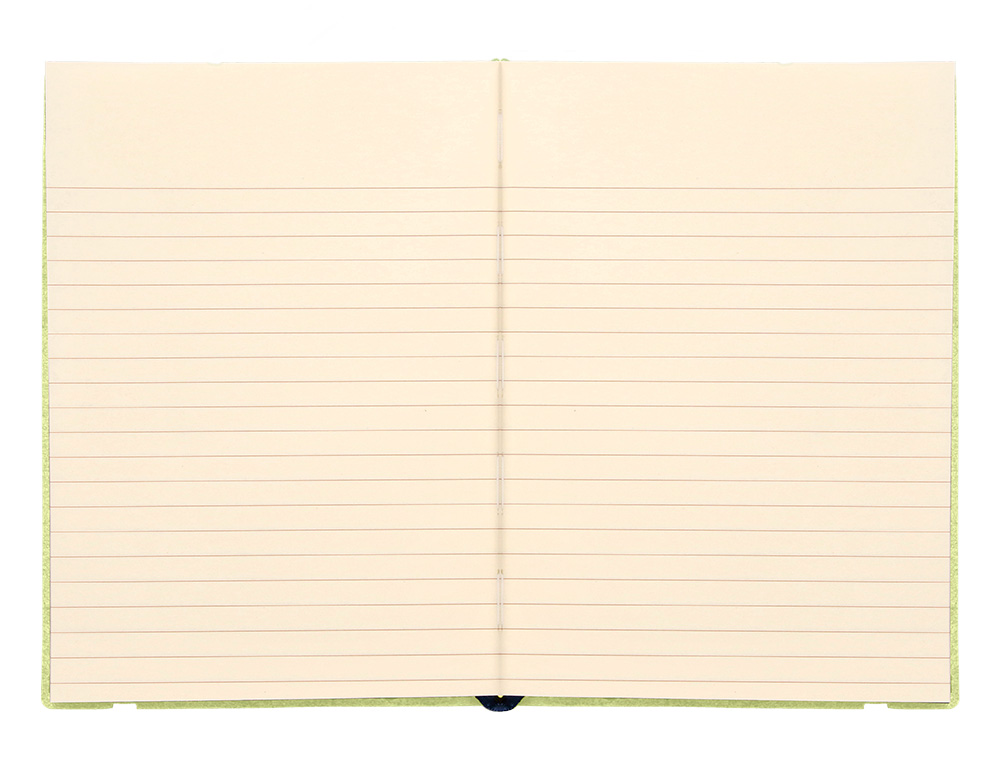 LIBRETA LIDERPAPEL SIMIL PIEL A6 120 HOJAS 70G/M2 HORIZONTAL SIN MARGEN VERDE