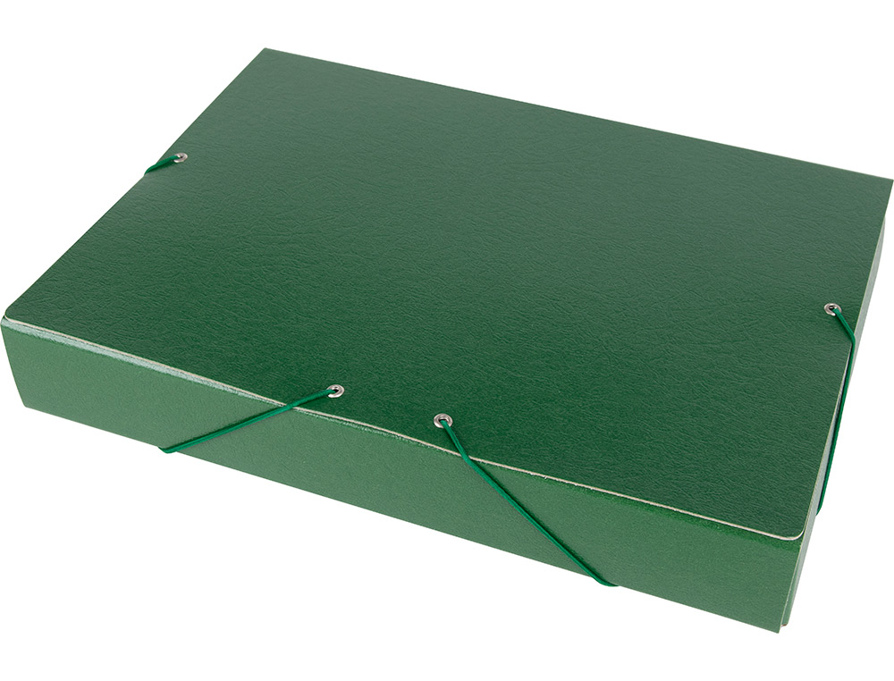 CARPETA PROYECTOS LIDERPAPEL FOLIO LOMO 50MM CARTON GOFRADO VERDE