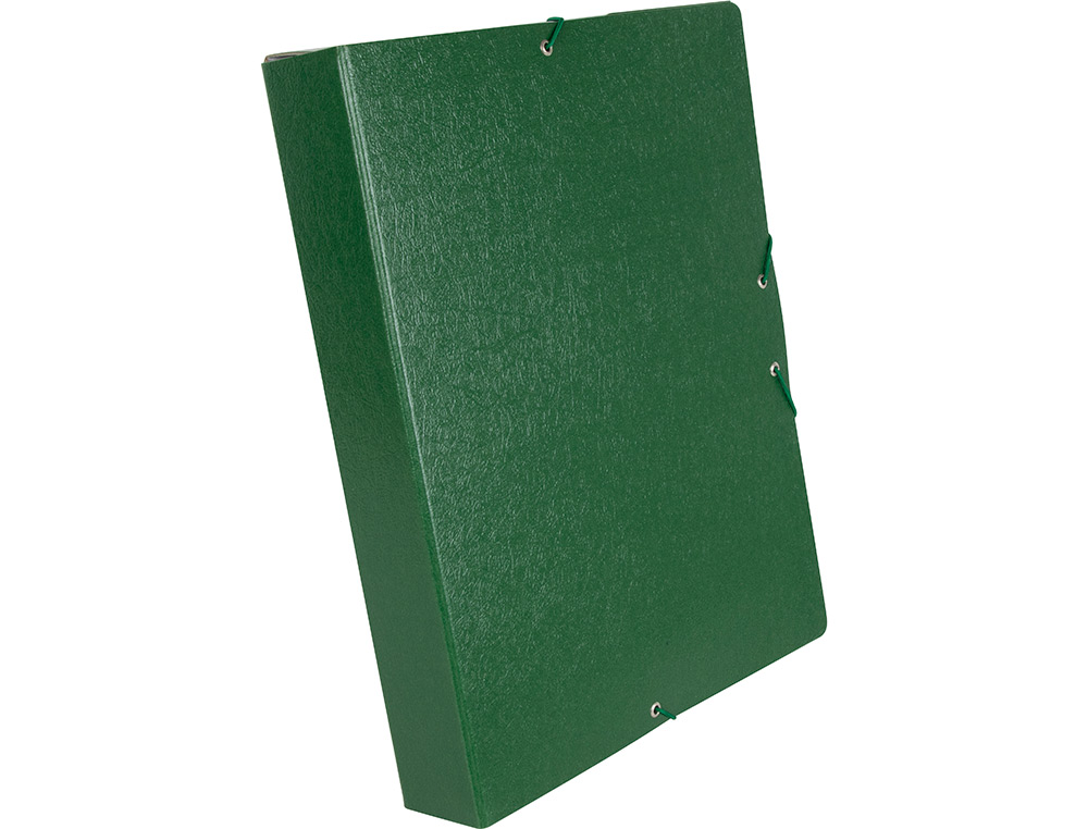CARPETA PROYECTOS LIDERPAPEL FOLIO LOMO 50MM CARTON GOFRADO VERDE