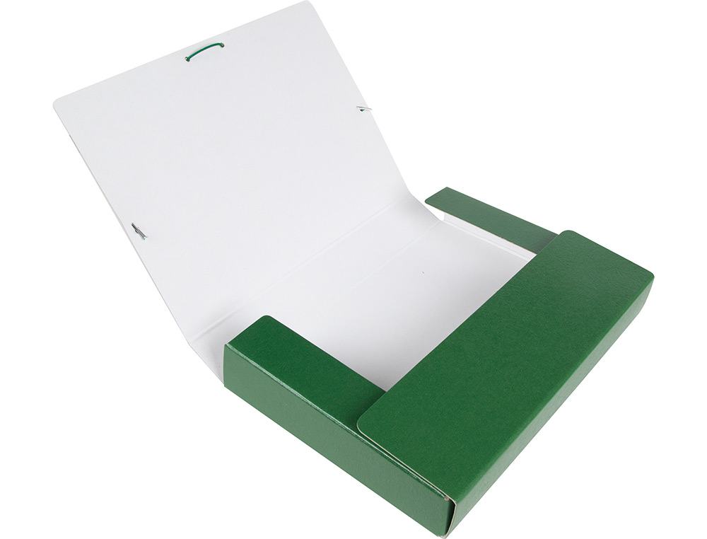 CARPETA PROYECTOS LIDERPAPEL FOLIO LOMO 50MM CARTON GOFRADO VERDE