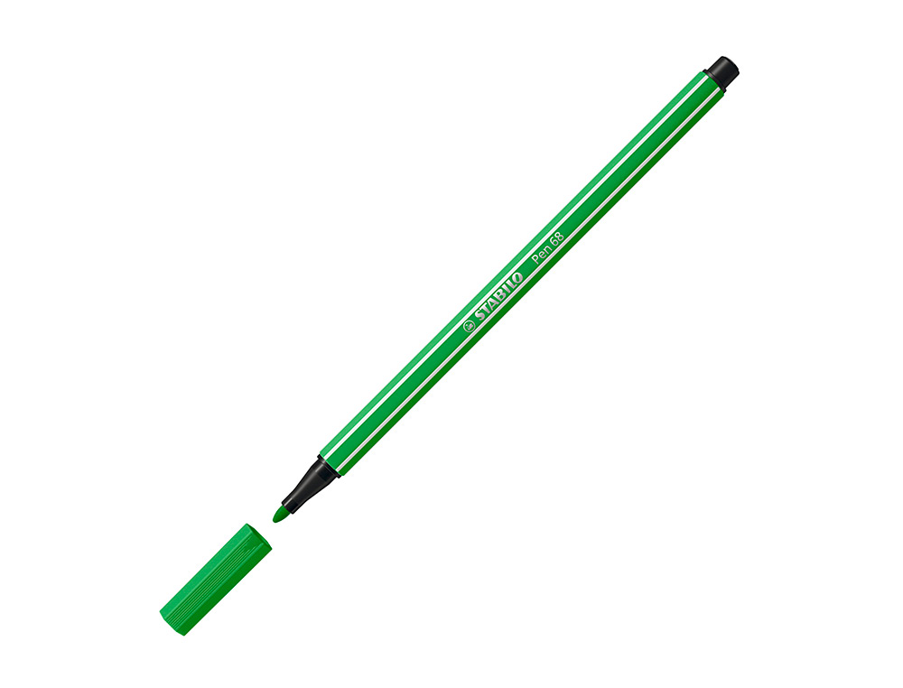 ROTULADOR STABILO ACUARELABLE PEN 68 VERDE HOJA PUNTA GRUESA 1MM