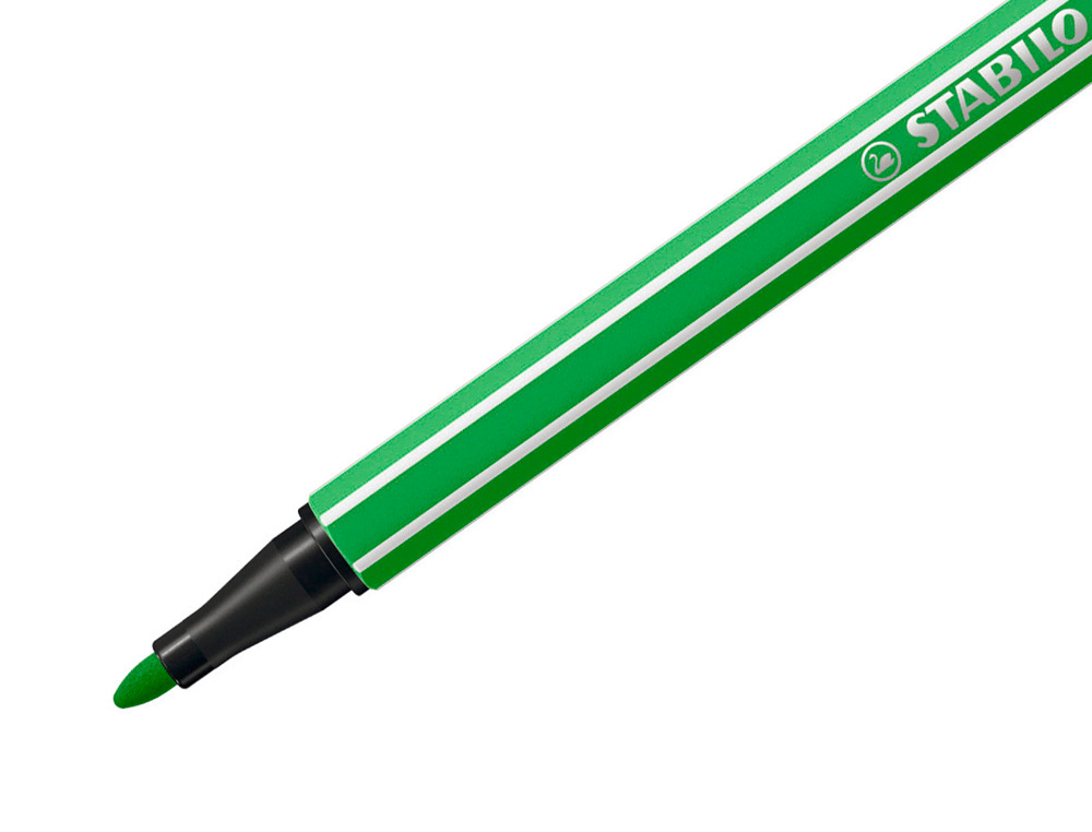 ROTULADOR STABILO ACUARELABLE PEN 68 VERDE HOJA PUNTA GRUESA 1MM