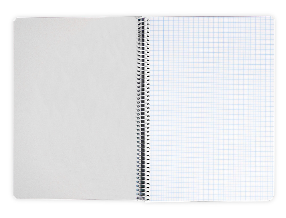CUADERNO ESPIRAL LIDERPAPEL CUARTO TAPA DURA 80H 75GR CUADRO 4MM CON MARGEN COLORES SURTIDOS