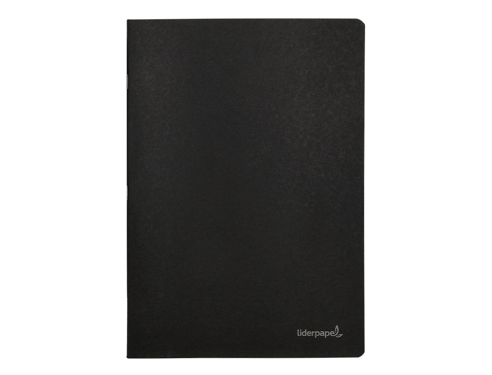 LIBRETA LIDERPAPEL TAPA NEGRA A4 80 HOJAS 60GR HORIZONTAL CON DOBLE MARGEN