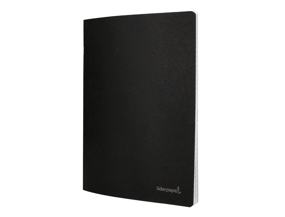 LIBRETA LIDERPAPEL TAPA NEGRA A4 80 HOJAS 60GR HORIZONTAL CON DOBLE MARGEN