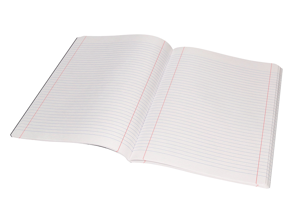 LIBRETA LIDERPAPEL TAPA NEGRA A4 80 HOJAS 60GR HORIZONTAL CON DOBLE MARGEN