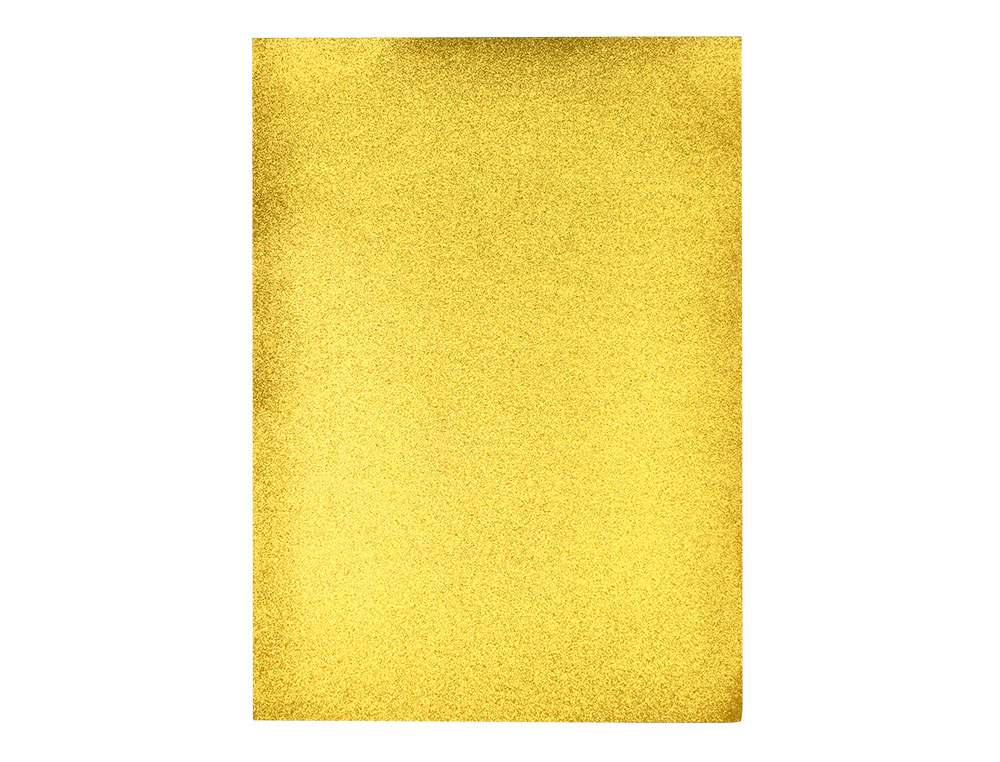 GOMA EVA CON PURPURINA BIODEGRADABLE LIDERPAPEL 50X70CM 60G/M2 ESPESOR 2 MM ORO