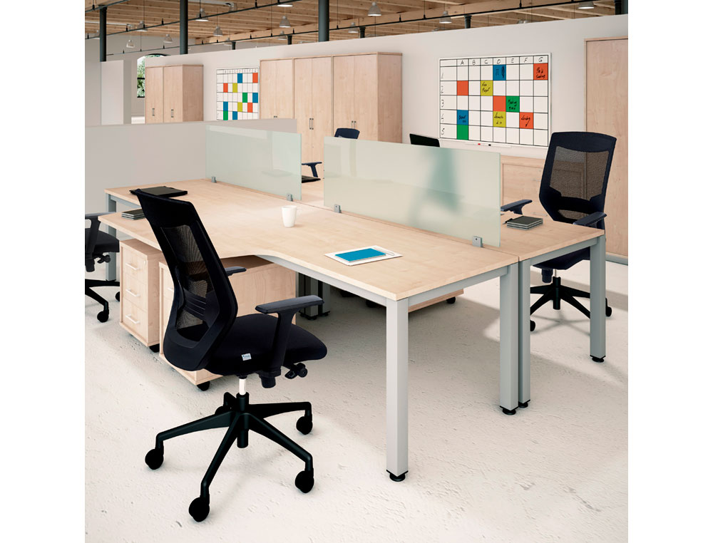 MESA DE OFICINA ROCADA EXECUTIVE 2005AD02 GRIS/GRIS 200X100 CM