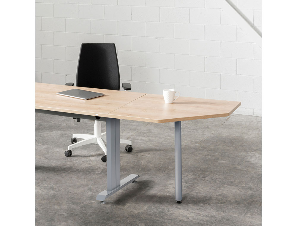 MESA DE OFICINA ROCADA METAL 2003AC01 GRIS/HAYA 180X80 CM