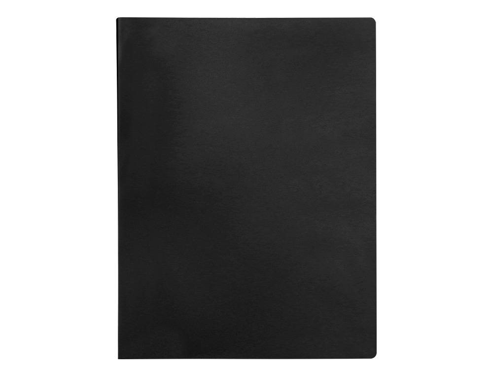 CARPETA LIDERPAPEL ESCAPARATE 40 FUNDAS PVC FOLIO NEGRO