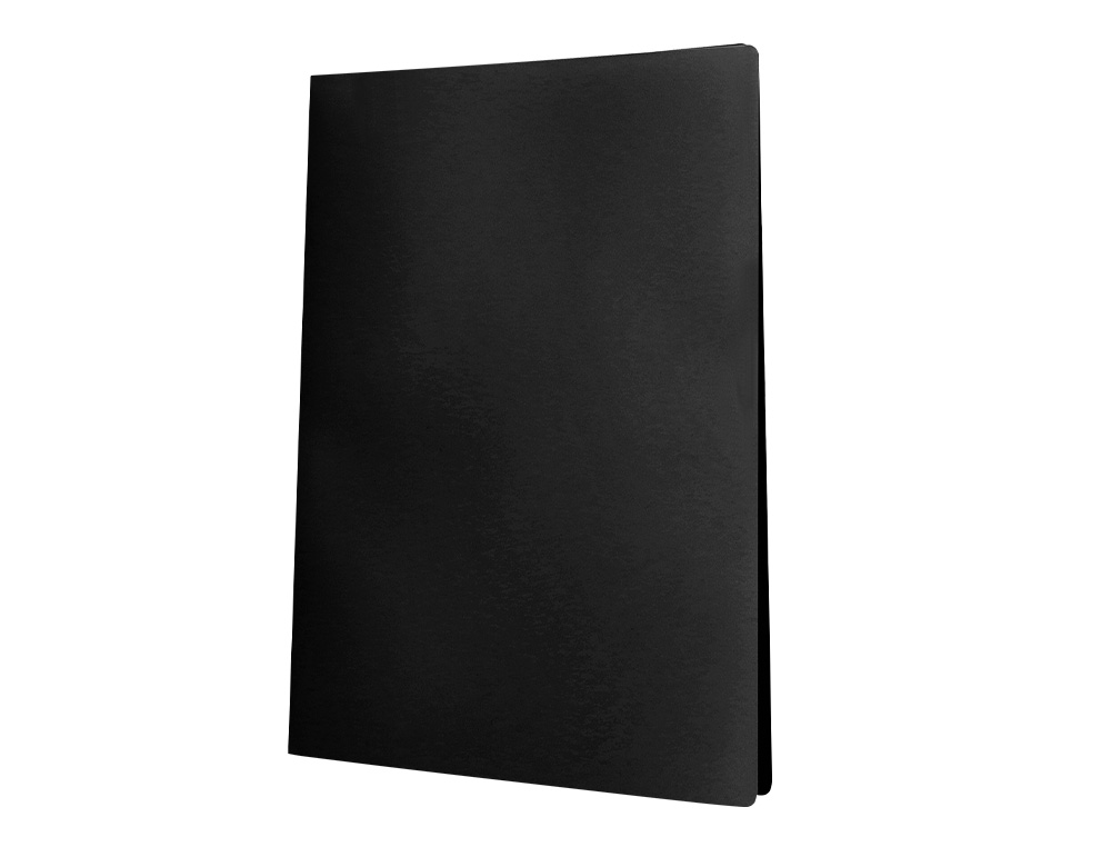 CARPETA LIDERPAPEL ESCAPARATE 40 FUNDAS PVC FOLIO NEGRO
