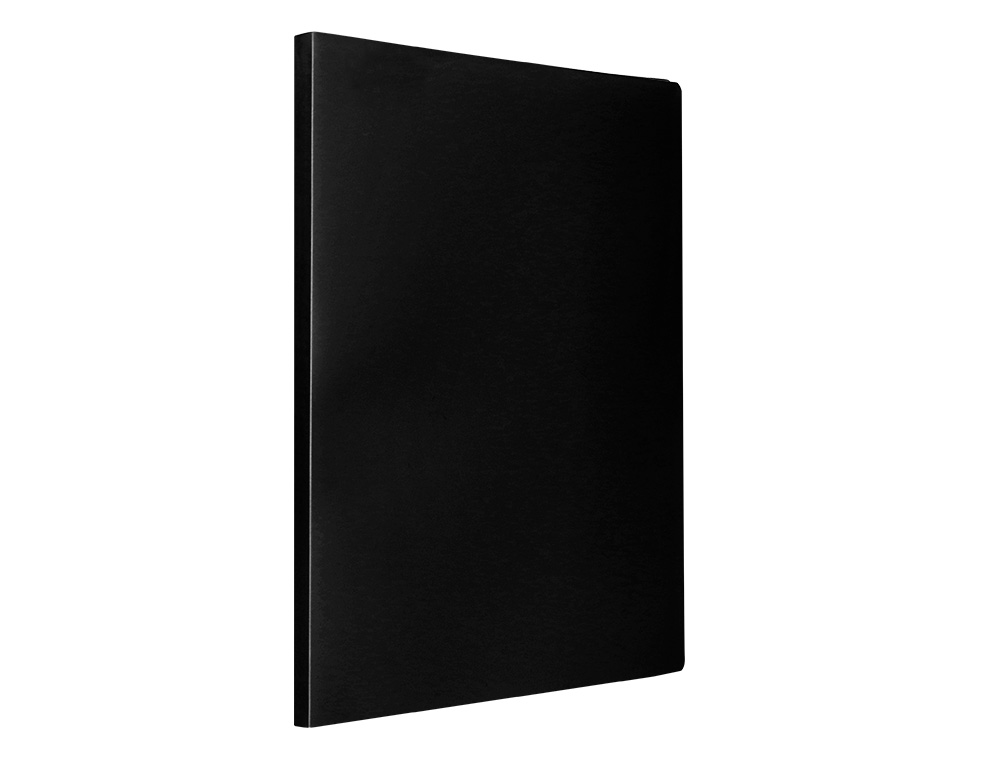 CARPETA LIDERPAPEL ESCAPARATE 40 FUNDAS PVC FOLIO NEGRO