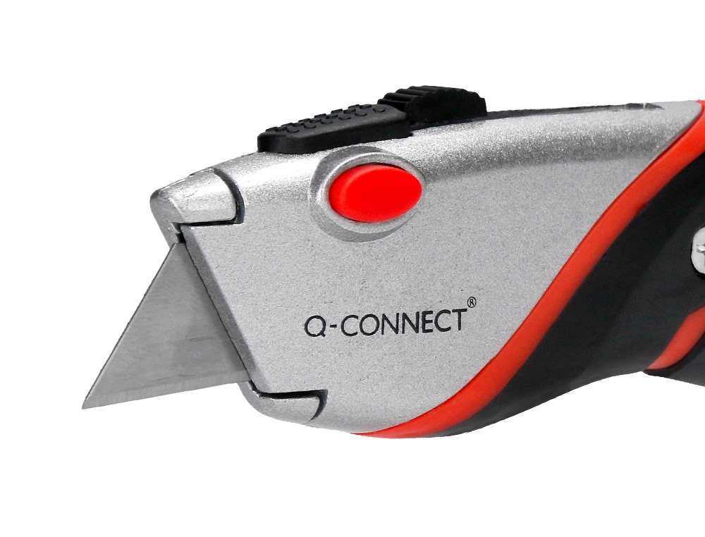 CUTER Q-CONNECT METALICO ANCHO ALEACION DE ALUMINIO - 2 CUCHILLAS DE REPUESTO - CUCHILLA 19 MM XD-8300 BLISTER 1 UNIDA