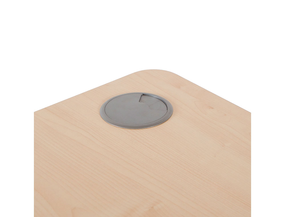 MESA ROCADA SERIE METAL 180X110X76 CM IZQUIERDA ACABADO AC01 HAYA