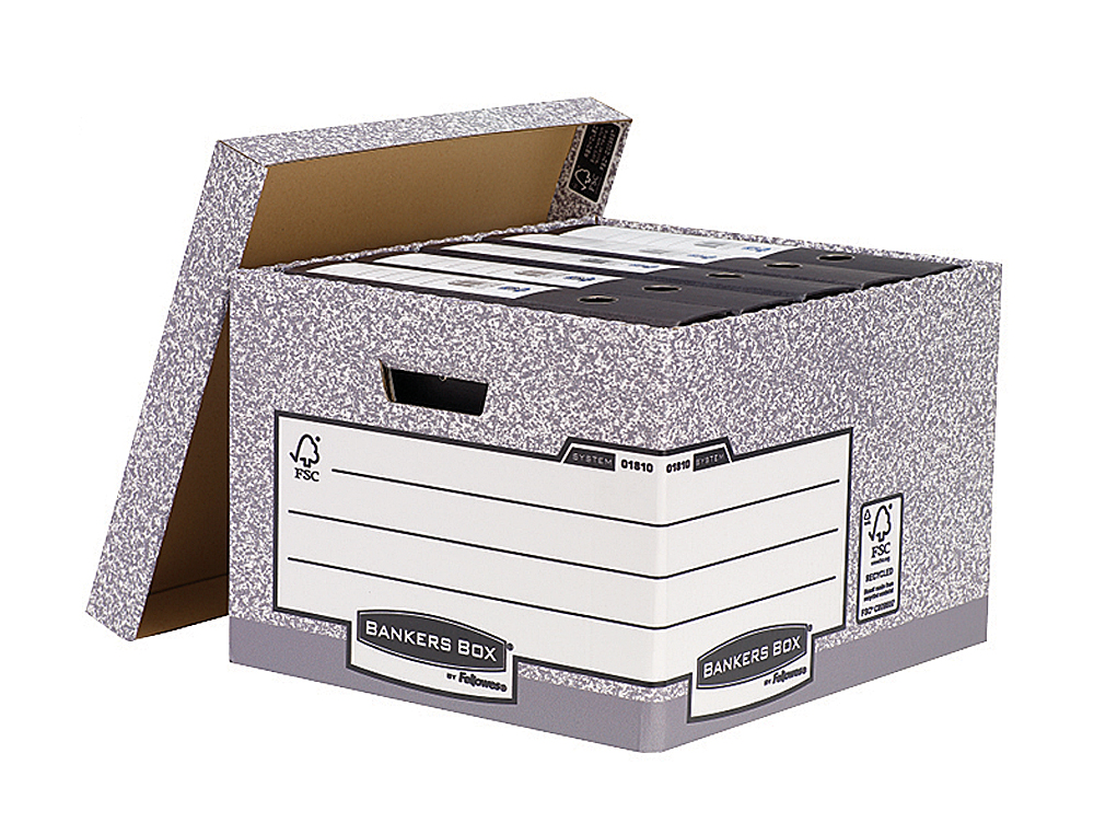 CAJON FELLOWES CARTON RECICLADO PARA ALMACENAMIENTO DE ARCHIVO CAPACIDAD 4 CAJAS DE ARCHIVO TAMAO FOLIO