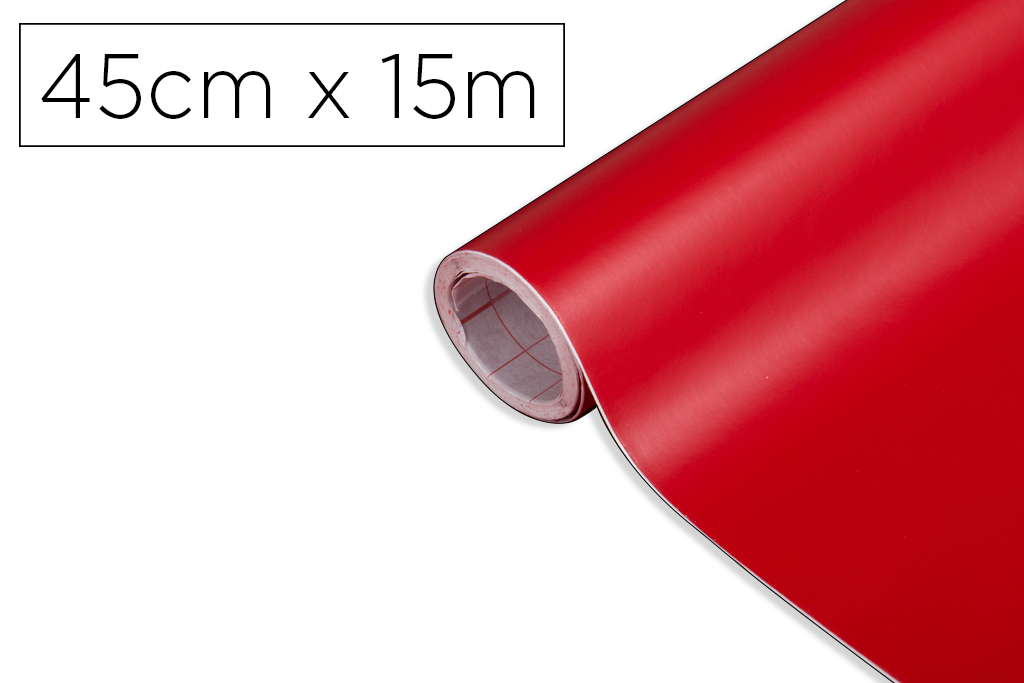 ROLLO ADHESIVO D-C-FIX ROJO SEALES MATE ANCHO 45 CM LARGO 15 MT