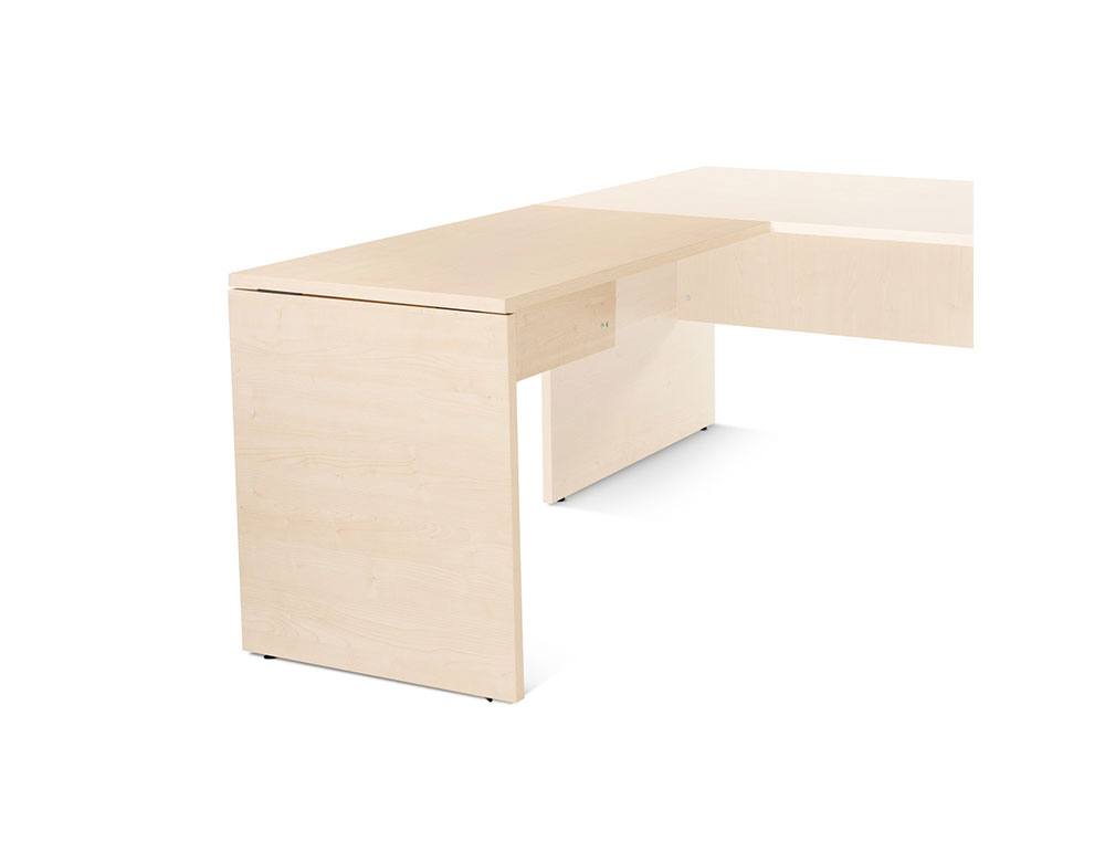 ALA PARA MESA ROCADA SERIE WORK 100X60X76 CM DERECHA O IZQUIERDA ACABADO AA01 HAYA/HAYA